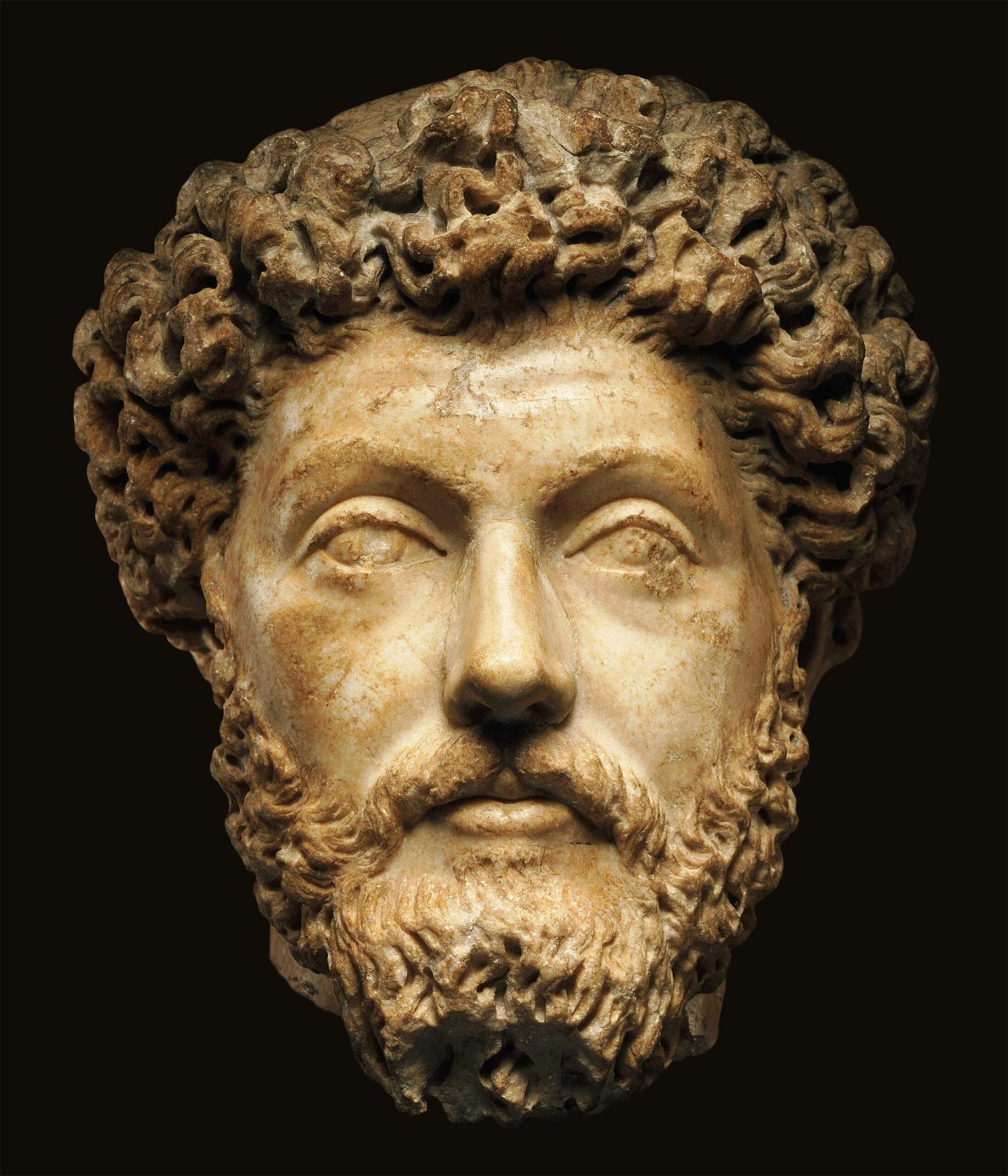 Marble statue of Marcus Aurelius, depicting the Roman emperor and philosopher, renowned for his Stoic writings