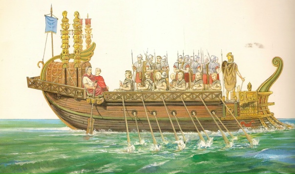 Roman liburnian, a fast and agile warship used by the Roman navy for patrolling, scouting, and naval battles in the Mediterranean