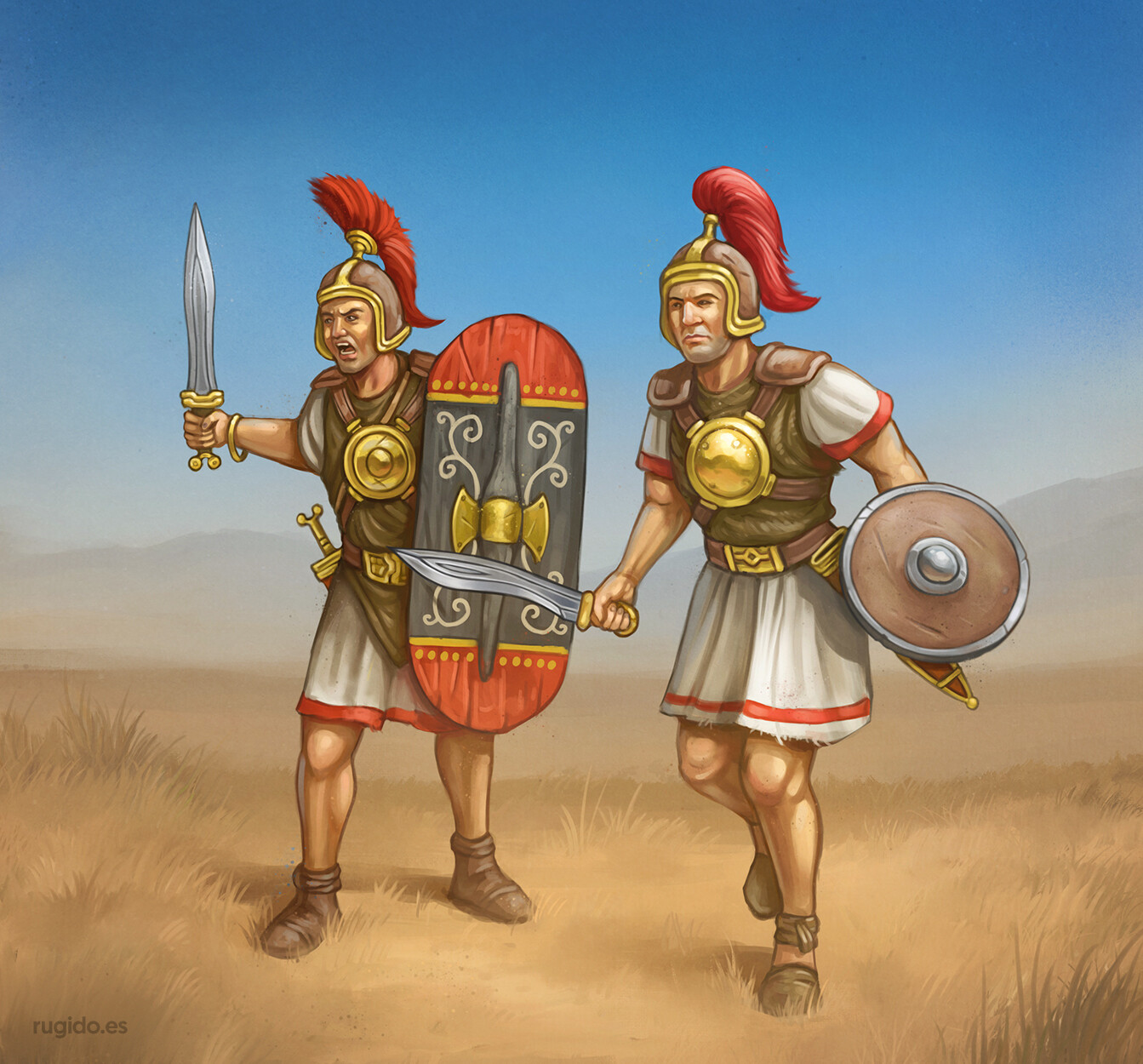 berian warriors from ancient Hispania armed with swords, shields, and spears during conflicts with Roman forces