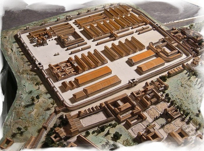 Reconstruction of a Roman Praetorian camp housing elite imperial guard soldiers