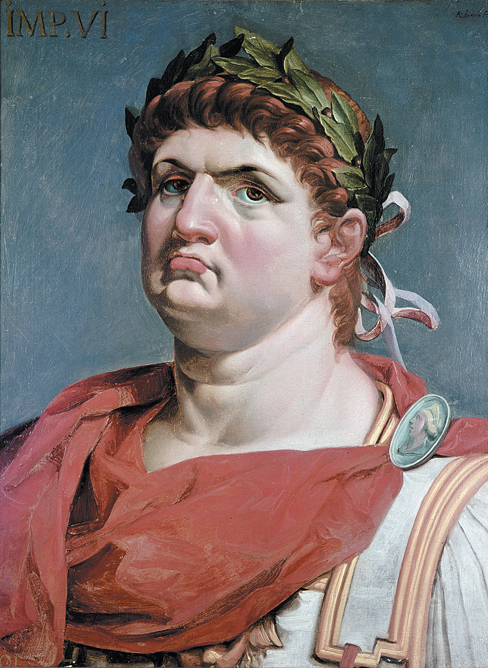Portrait bust of Emperor Nero, Roman ruler during the Great Fire